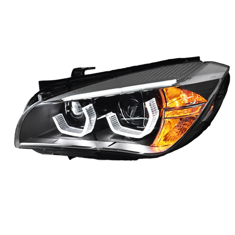 適用11-15款BMW X1大燈總成e84改裝新款勺子日行燈LED激光透鏡燈