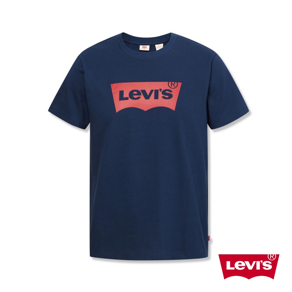 Levis 重磅短袖T恤/修身版型/經典Logo/210GSM厚棉 深藍 男款 A4391-0009 人氣新品