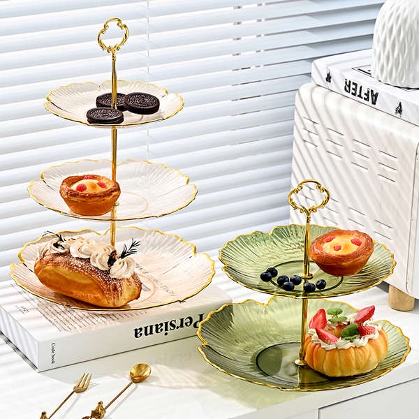 輕奢多層水果盤客廳家用茶几糖果盤蛋糕托盤高級零食擺件架甜品臺