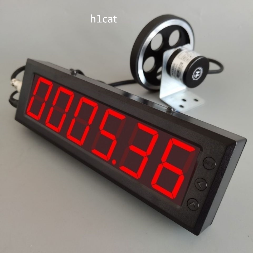 【h1cat】計米器滾輪式高精度大屏幕電子數顯打卷封邊機計數器編碼器記碼表