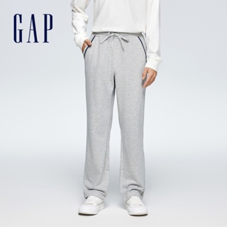 Gap 男裝 Logo印花抽繩鬆緊棉褲-灰色(889717)