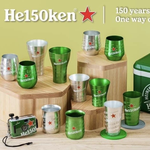 🔥🔥喜力啤酒杯 金屬杯 Heineken 海尼根150周年紀念杯 水杯 時尚 精品 鋁杯 酒具 酒局必備 喝酒杯