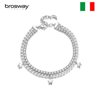 “送禮”brosway歐美時尚雙層仿水晶手鏈ins輕奢小眾疊戴手鏈女生手飾飾品