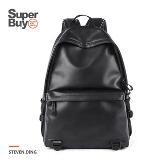 【Superbuy】大容量後揹包/皮革雙肩包 男士通勤包 14/15.6吋筆記本電腦包/筆電包 防水戶外旅行包/韓版書包