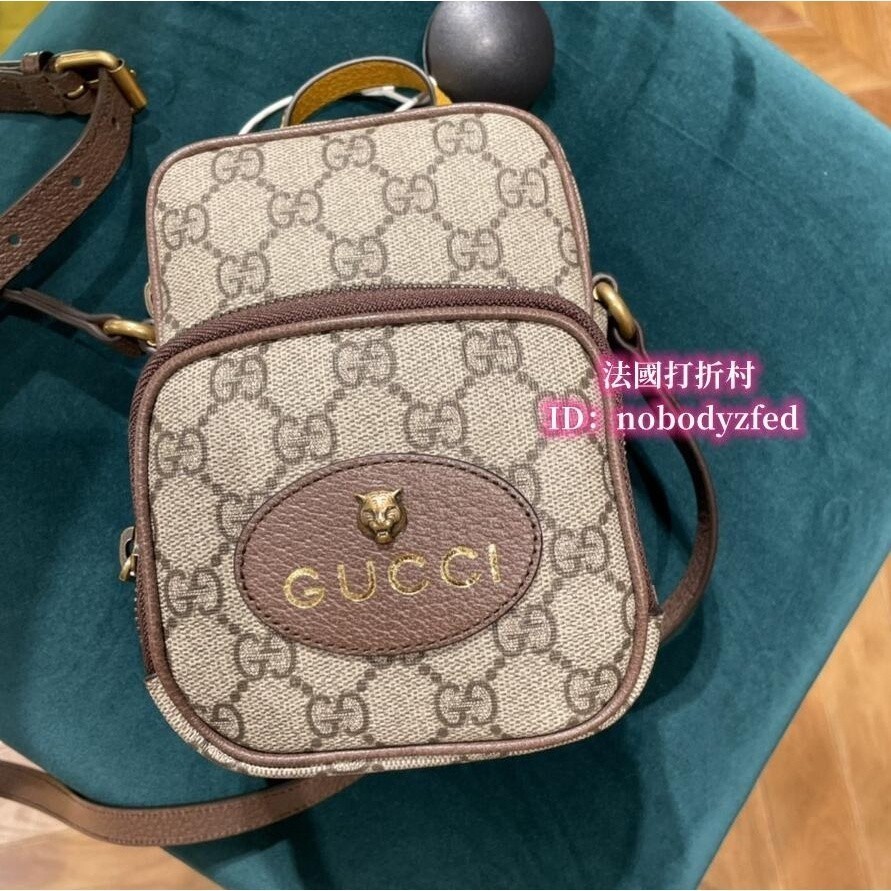 二手精品 古馳 GUCCI手機包 658556 虎頭手機包 虎頭包 手提包 單肩包 斜背包 側背包 情侶款