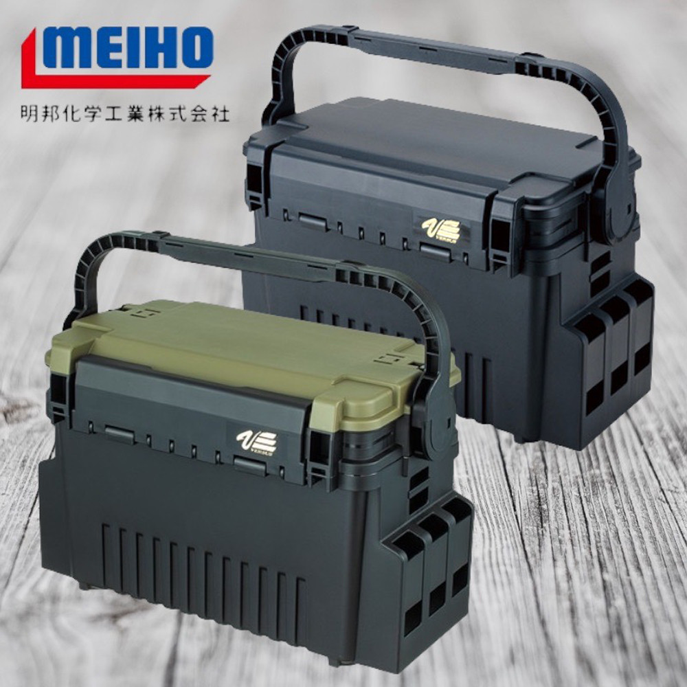 【中壢鴻海釣具】《MEIHO》明邦VS-7070N 工具箱 (黑綠色/黑色)