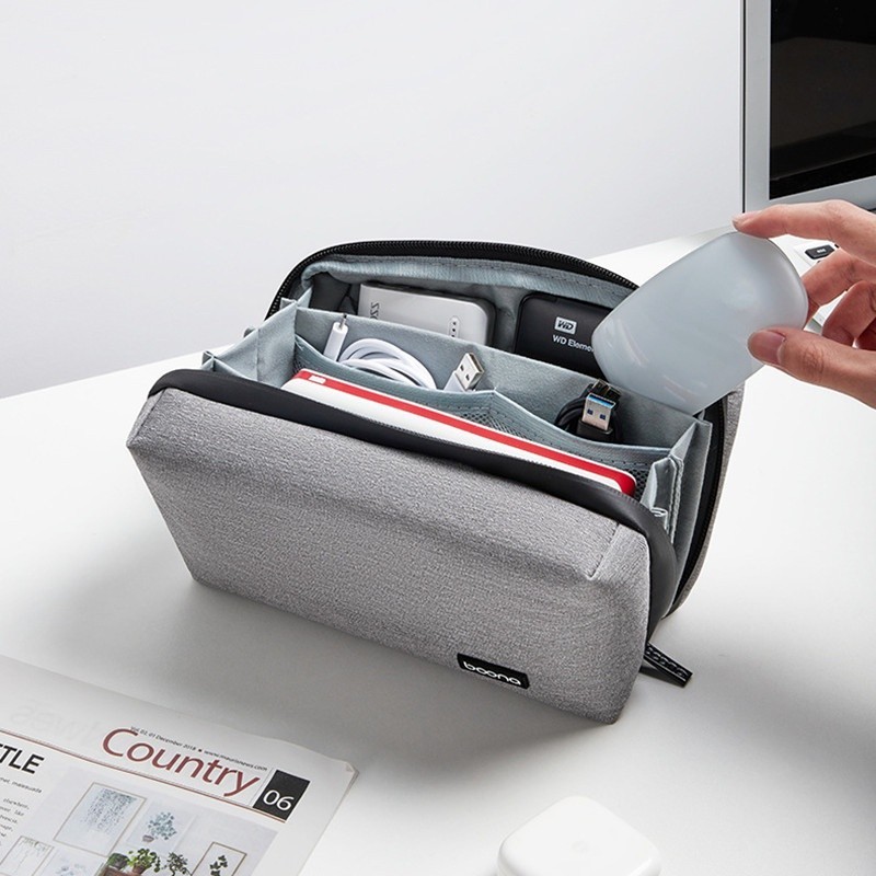 🔥精選包納 多功能數位收納包 大容量電子產品整理袋 行動電源手機保護袋 旅行3C配件收納包