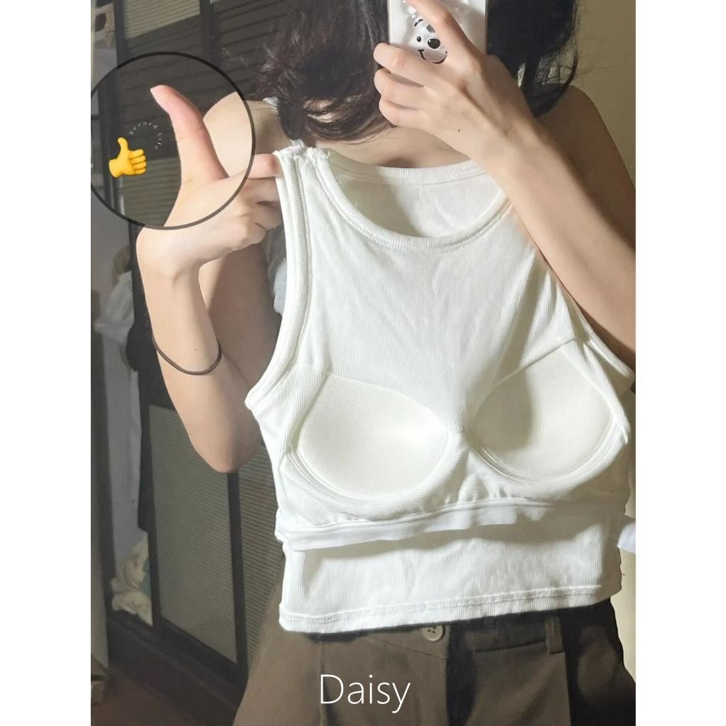 Daisy 一萬個推薦！小可愛 背心 胸墊背心 胸墊上衣 內搭背心 無袖背心 小可愛內搭 背心內衣 平口背心 平口小可愛