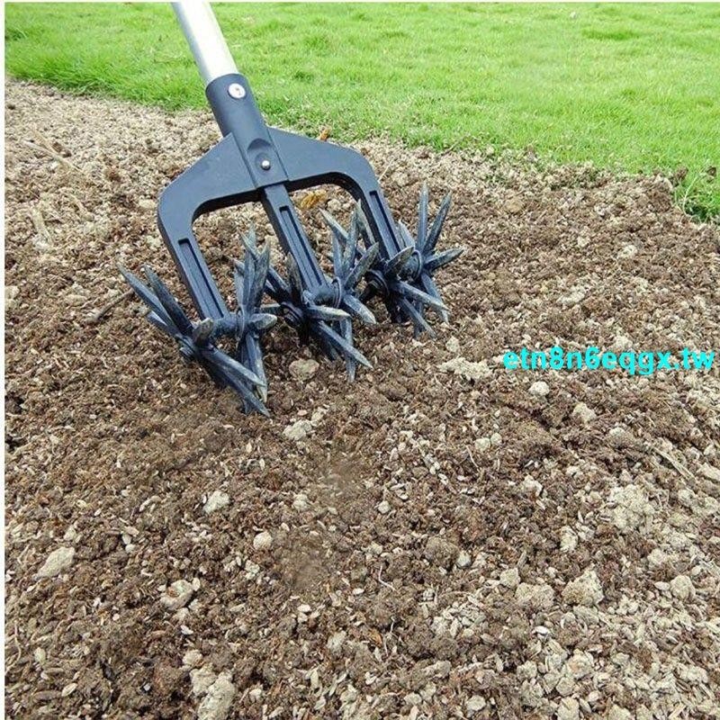 新款翻土工具草地松土器園林松土增氧器旋耕機松土神器💕新品熱賣CCC