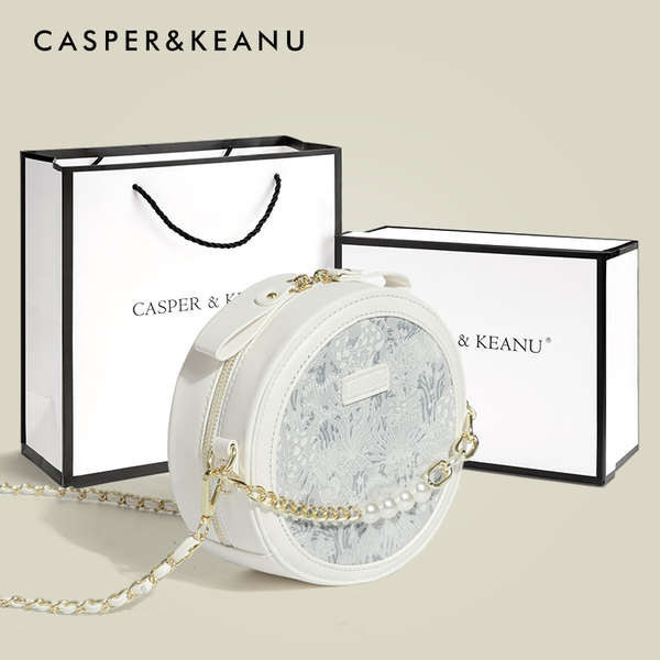 CASPER清貨&amp;KEANU鏈條小圓包女2023新款高級質感小眾時尚單肩斜挎