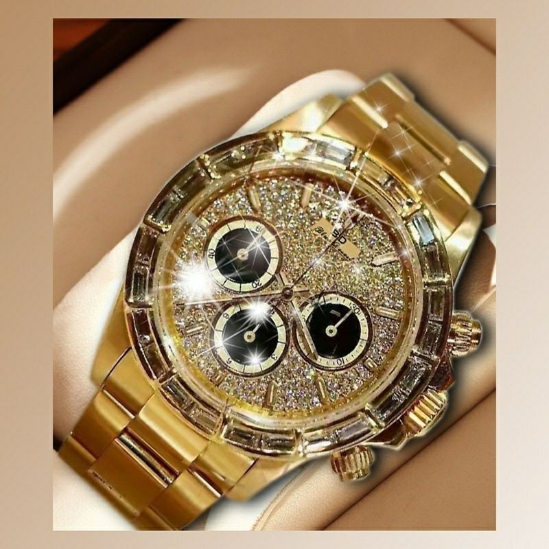 新款 爆款大佬RoBD大盤大號滿鉆男士手錶黃金鑲鉆滿天星 男錶高質量男生手錶 男錶