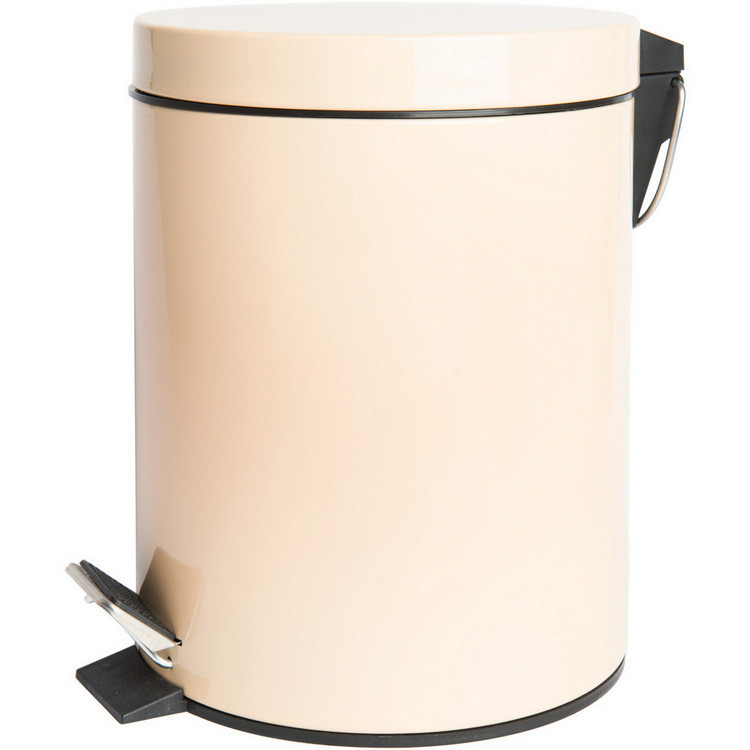 台灣現貨 義大利《EXCELSA》Cleany腳踏式垃圾桶(米黃5L) | 回收桶 廚餘桶 踩踏桶