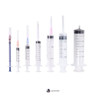 【琪琪優選】一次性工業塑膠針注射器 實驗耗材1/2/5/10/20/30/50ml注射器針筒-qqmark588-