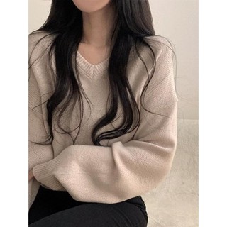 Codibook｜韓國 moodloveroom 修身短版V領針織上衣［預購］針織衫 毛衣 女裝