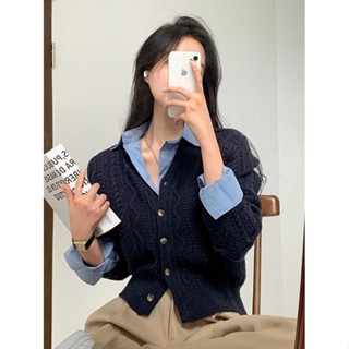 【Codibook】韓國 BEIDELLI 麻花紋V領鈕釦針織開衫［預購］針織外套 女裝