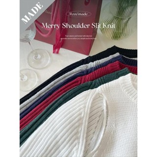 【Codibook】韓國 Dayroze 短版小露肩針織衫［預購］針織衫 女裝