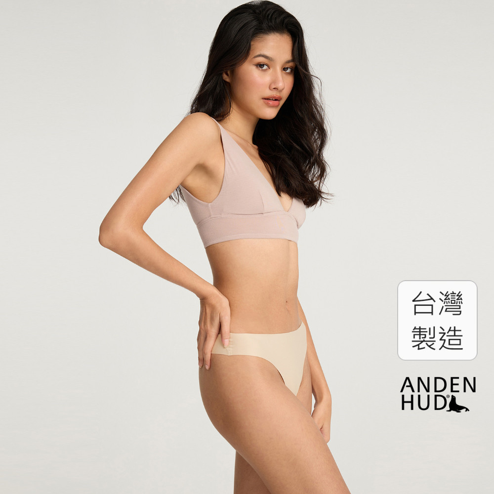 【Anden Hud】AIRY系列．彈性無痕丁字褲(雲灰) 純棉台灣製