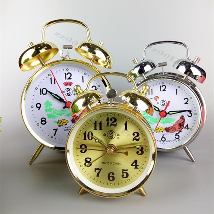 機械鬧鐘 合飛上 發條 鬧鐘 復古 機械 鬧鐘 創意學生臥室超大聲鬧錶老式 金屬 鐘錶臺灣出貨/免運
