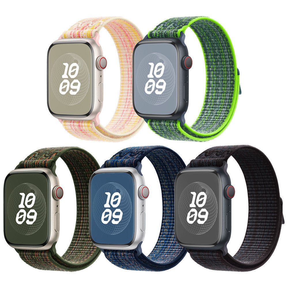 [YX]適用蘋果智能手錶錶帶 官方衕款Nike尼龍迴環編織apple watch錶帶