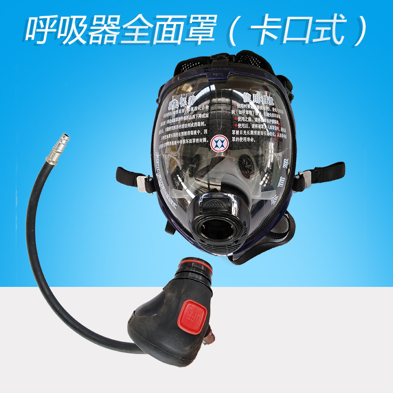 供氣式透明全面罩供風式閥管正壓式空氣氧氣呼吸器配件防毒霧面具