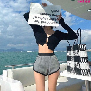 短褲🎀運動休閑褲女裝夏季薄款熱褲2024年新款短褲高腰直筒闊腿顯瘦褲子