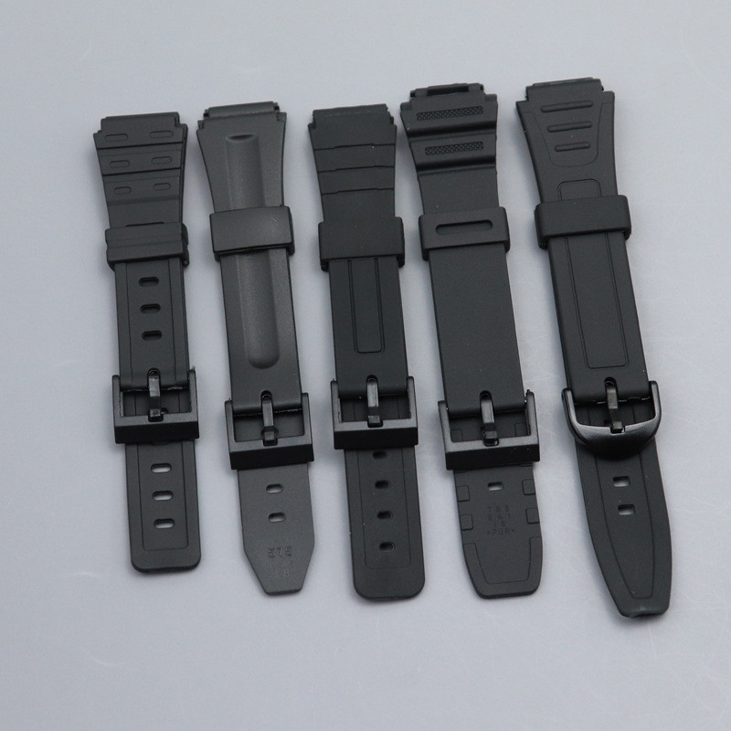 【YX】]W800卡西鷗手錶帶SGW300 400 MRW200 AE1200防水硅膠手錶帶凸18mm