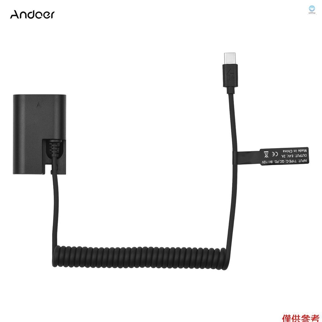 ☛Andoer LP-E6 虛擬電池 USB-C 耦合器適配器 DR-E6 虛擬電池