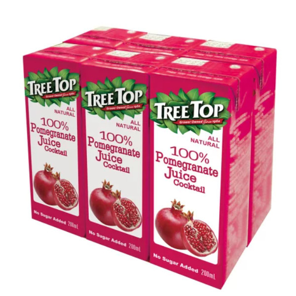 Treetop 樹頂100%石榴莓綜合果汁 200ml/瓶X6瓶(利樂包/鋁箔包)&lt;超取/蝦皮限購18瓶&gt;【合迷雅旗艦館