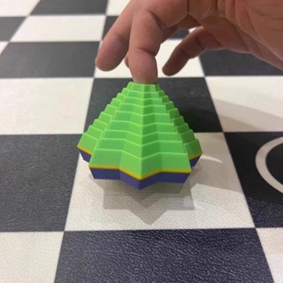 🌸桃園🚚出貨3d列印蘿卜塔抖音同款網紅解壓套環旋轉八角星創意模型拼插疊疊圈