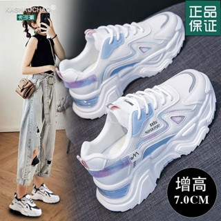 免運實拍💯 老爹鞋 休閒鞋 增高鞋 防滑防臭女鞋 百搭潮鞋 老爹鞋女2024夏季新款小個子百搭厚底休閑運動跑步小白鞋女