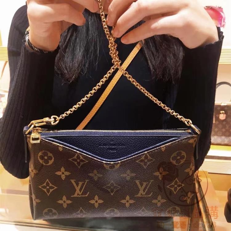 二手全新精品 LV 路易威登 鏈條包 M41639 pallas clutch 拼色包 傳奇包 單肩包 斜背包