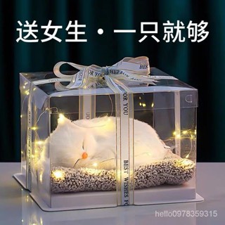 ⚡精選好貨⚡會叫貓咪模擬兒童玩偶玩具可愛動物模型寵物生日禮物女七夕情人節