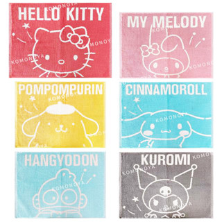 【現貨】小禮堂 Sanrio 三麗鷗 毛巾布腳踏墊 60x45cm (大臉線條款) Kitty 酷洛米 美樂蒂