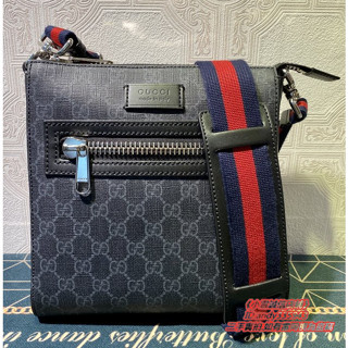 GUCCI 古馳 GG Supreme PVC 方形拉鏈 斜背包 小號 郵差包 523599 實拍