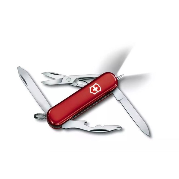 【Victorinox 瑞士維氏】瑞士刀 MIDNITE MANAGER 10用刀 -紅(0.6366) 墊腳石購物網