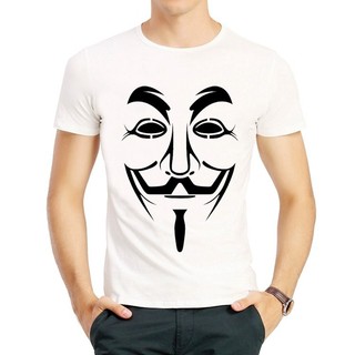 V字仇殺隊T恤衫春季白色短袖印花衣服男女V for Vendetta T-shirt