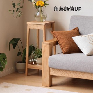 實木多層花架現代簡約室內客廳置物架北歐橡木陽臺花盆架