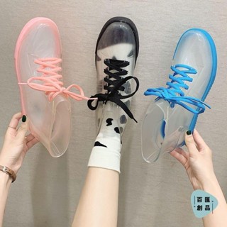 免運💯透明可愛成人短筒雨鞋女防水鞋防滑膠鞋套鞋韓國休閒時尚款外穿雨靴