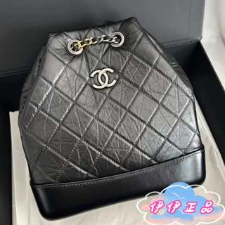 CHANEL 香奈兒 雙肩流浪包與duma 牛皮 雙肩包 A94485 金銀鏈 後背包 單肩包 手拿包