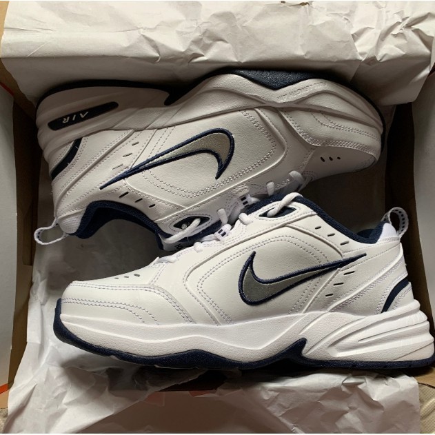 日本正品 百搭鞋 Nike Air Monarch 4 White Navy 藍白 415445-102