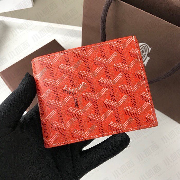 二手 GOYARD 戈雅 名媛貴婦包 牛皮 對折短夾 皮夾 八個卡位 經典款