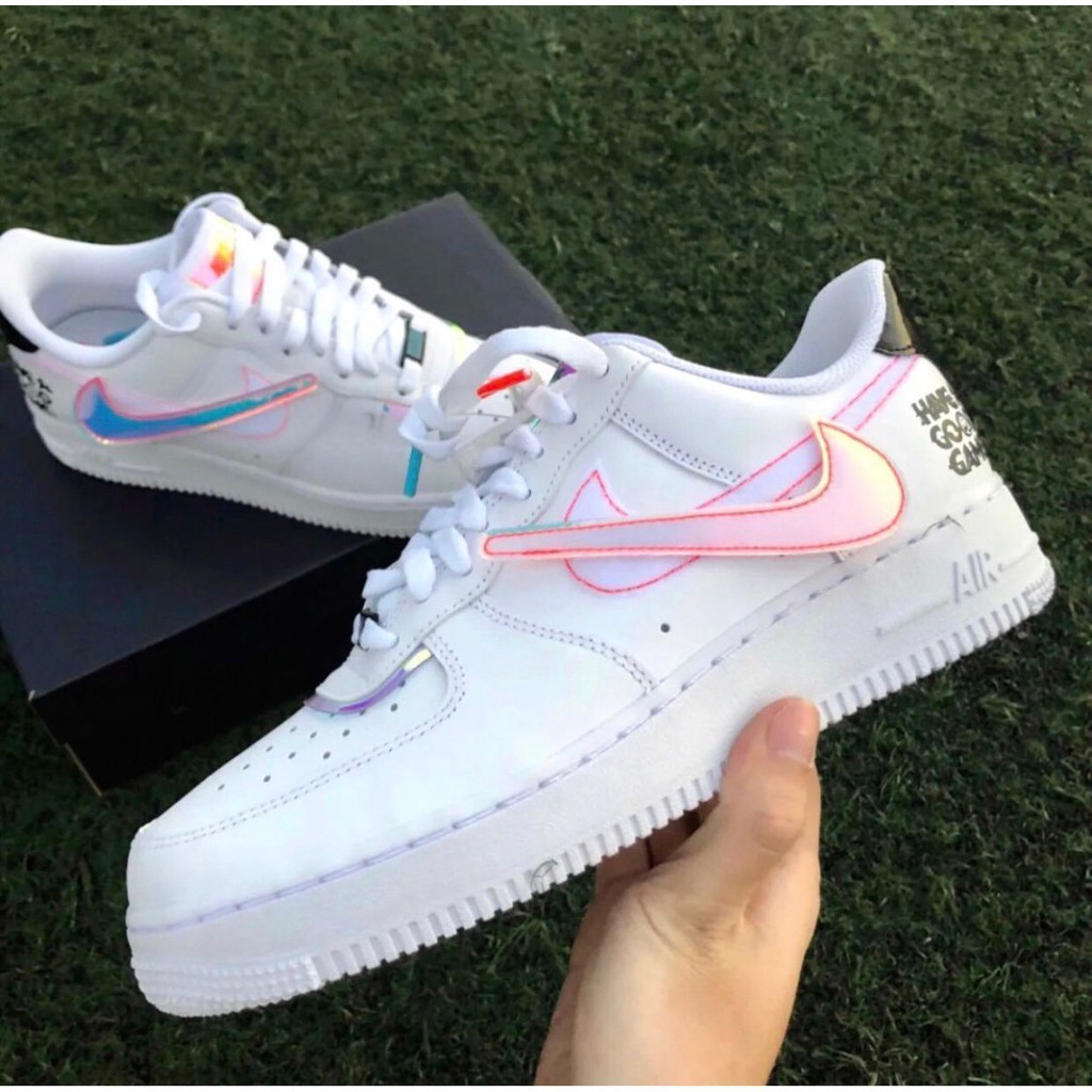 日韓現貨 Nike Air Force 1 '07 LV8 白 炫彩鐳射 情侶 男女 DC0710 191