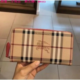 閒置二手 Burberry 經典戰馬格紋 拉錬長夾 多款 超讚 現貨