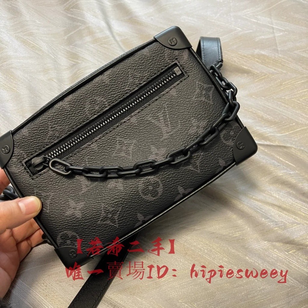 LV 路易威登 M44735 黑色 老花 MINI SOFT TRUNK 盒子包 方盒 單肩包 斜背包