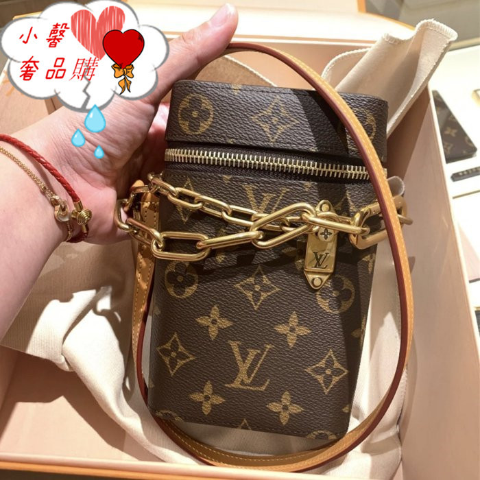 LV 路易威登M44914 SAC PHONE BOX 經典老花 手機包 單肩包 斜挎包 鏈帶帆布