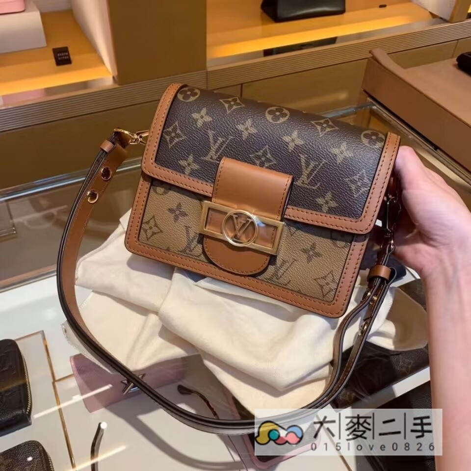 LV 路易威登 DAUPHINE 牛皮經典老花 小號達芙妮 郵差包 通勤包 M44580 新型號 M45959