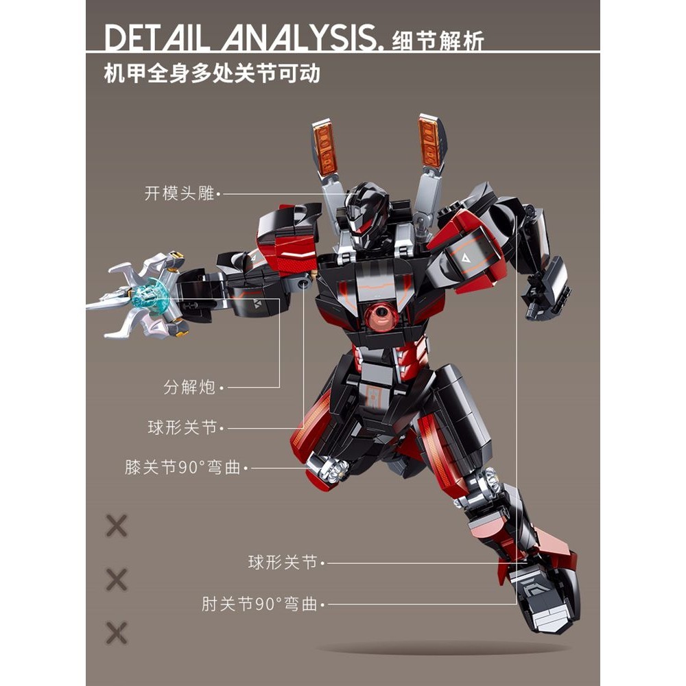 玩具 拼裝 兼容樂高環太平洋 積木機甲復仇暗黑流浪者機器人男孩拼裝兒童玩具