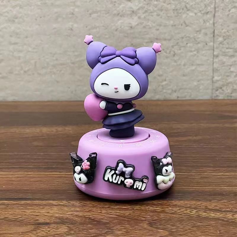 【臺灣出貨】宇航員計時器兒童專用kitty定時器烹飪旋轉學生用機械提醒器卡通