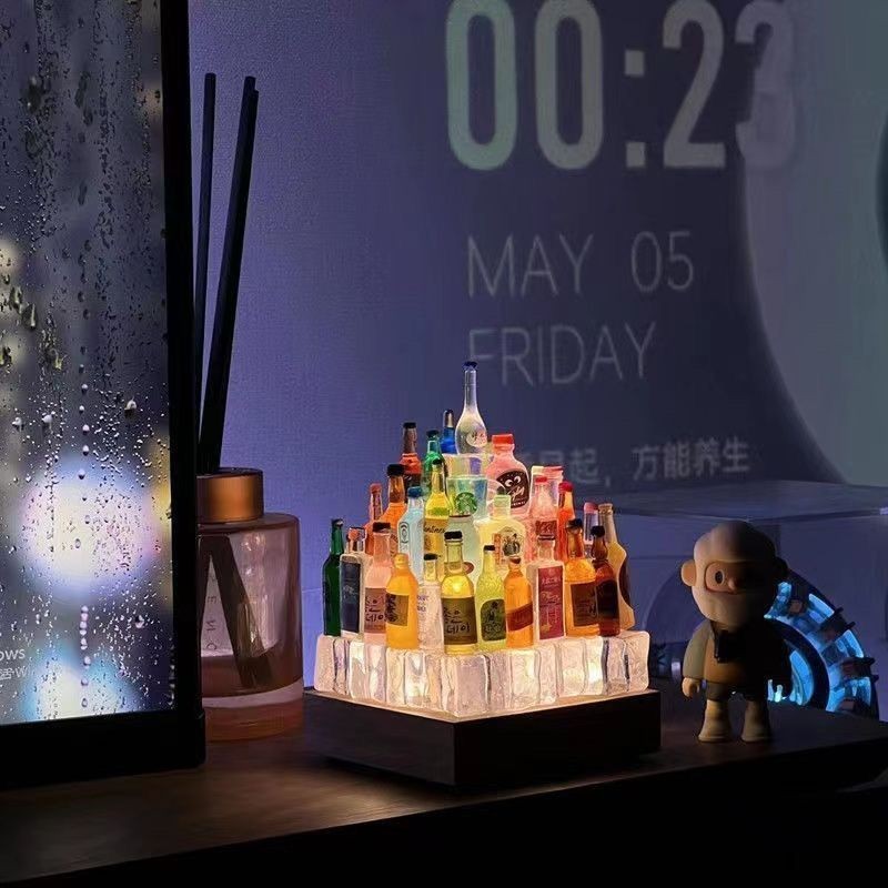 LED小夜燈 7色3D造型燈 聖誕節禮物 情人節禮物 畢業禮物 生日禮物 交換禮物 壓剋力創意3D小夜燈diy酒瓶小夜燈