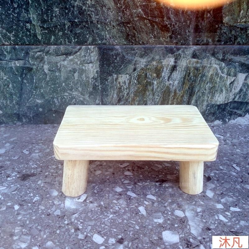 🔥台灣公司貨🔥經濟型原木松木方凳木頭板凳矮凳木凳墊高凳甩腿凳洗衣服凳木花架